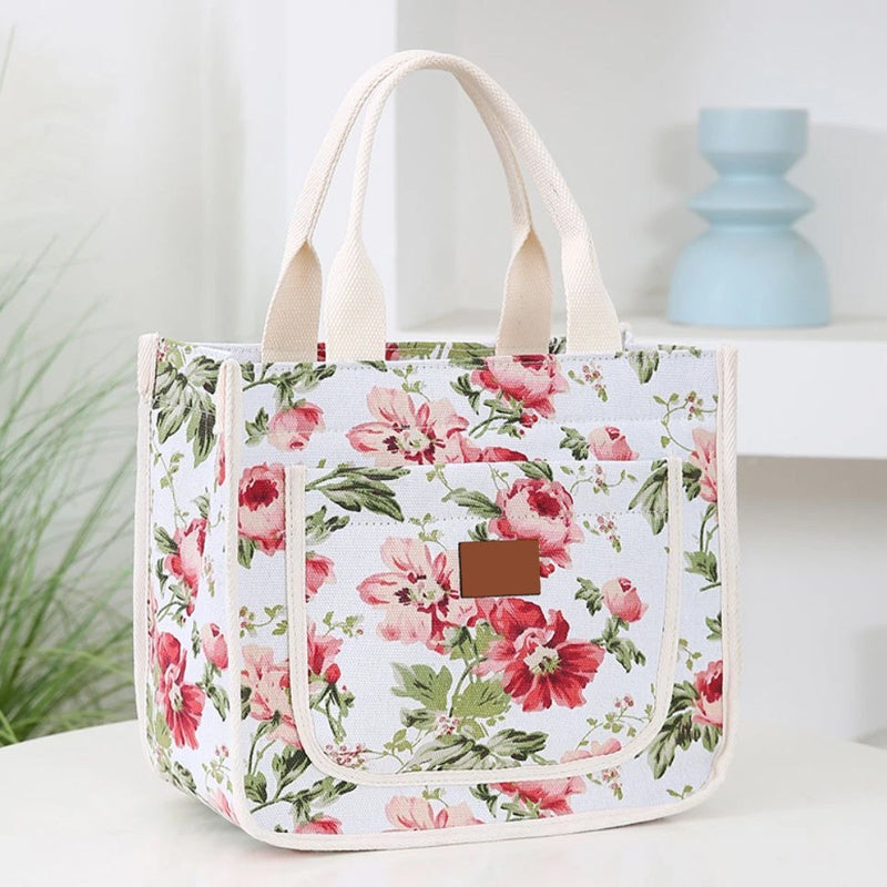 🌺Ženska torba za malico s cvetličnim potiskom-SI