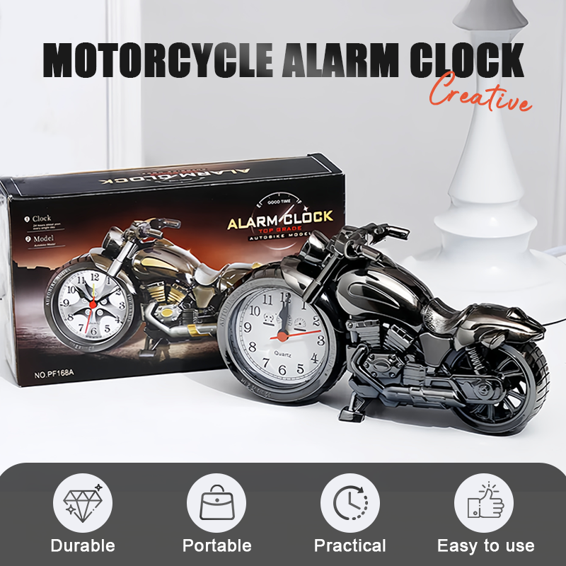 ⏰ Δημιουργικό Ξυπνητήρι Μοτοσικλέτας 🏍️🎁-GR