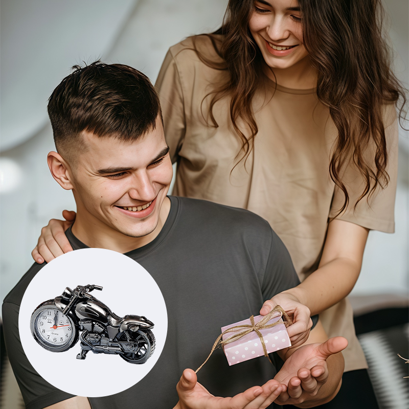 ⏰ Δημιουργικό Ξυπνητήρι Μοτοσικλέτας 🏍️🎁-GR