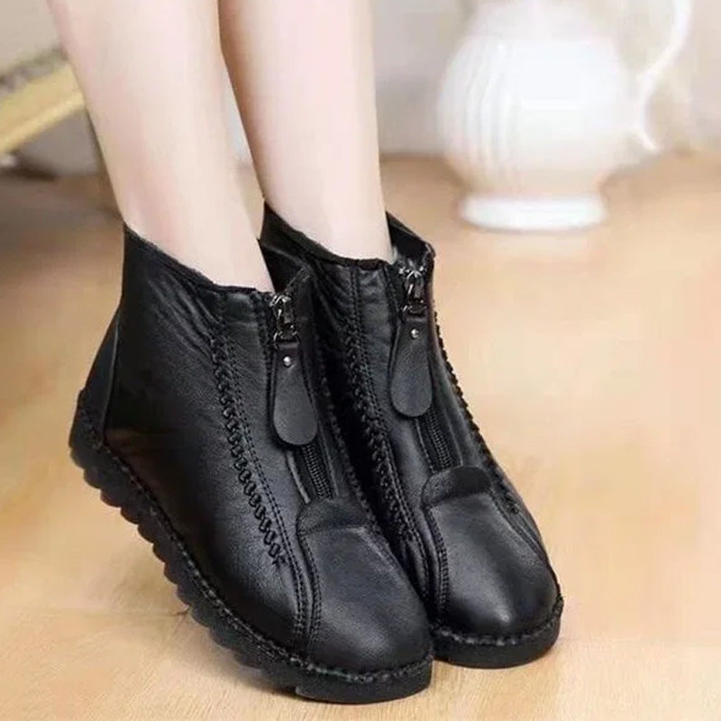 ❄️ Ženski zimski topli gležnjarji z zadrgo 👢💕-SI