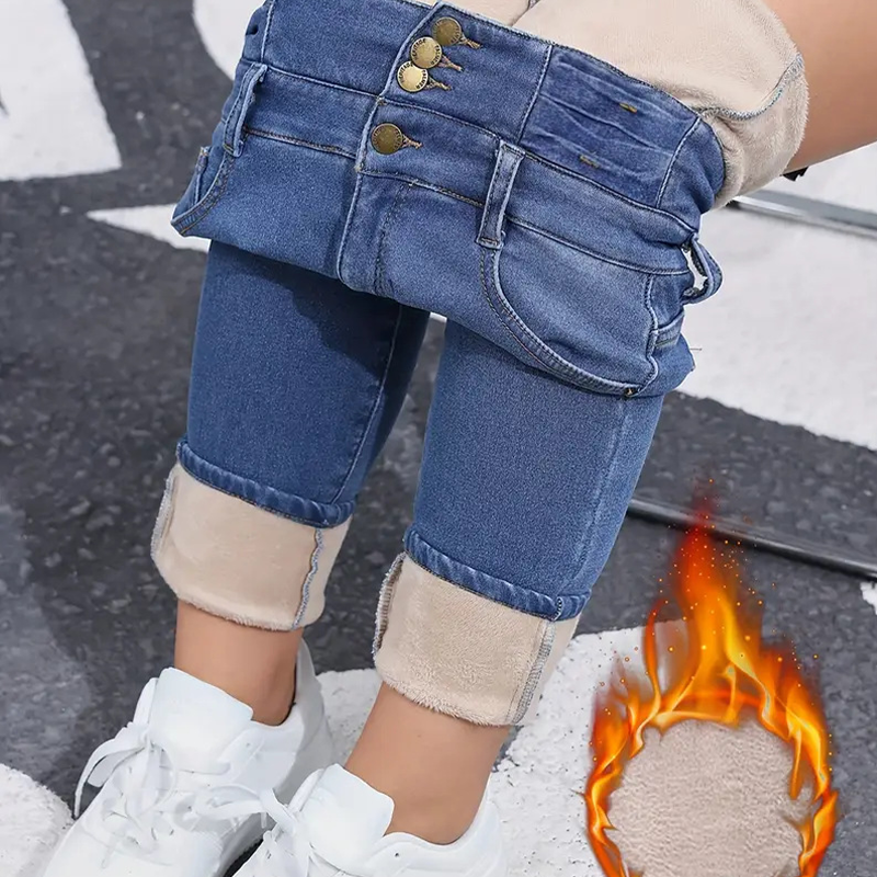 👖Tople in udobne ženske jeans hlače s flis podlogo-SI
