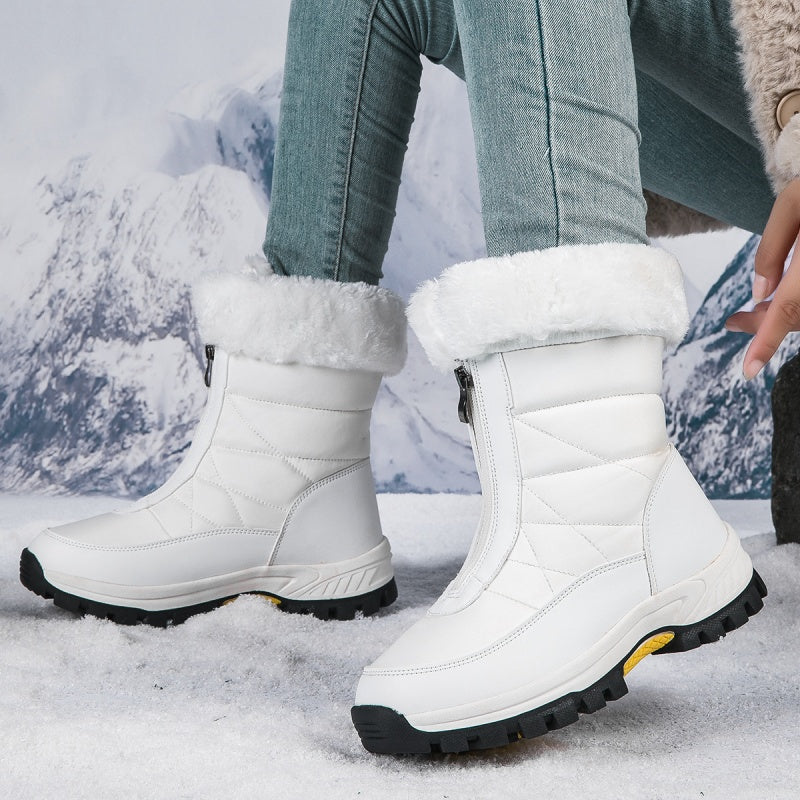 【EU36-42】❄️Zimski ženski škornji iz PU z bombažno in flis podlogo-SI