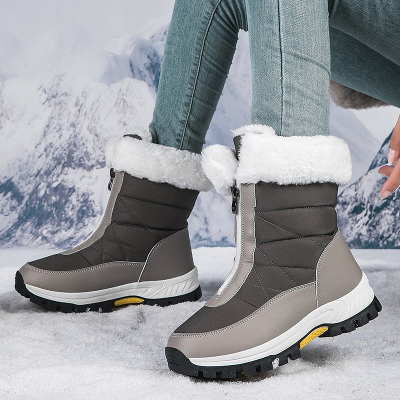 【EU36-42】❄️Zimski ženski škornji iz PU z bombažno in flis podlogo-SI