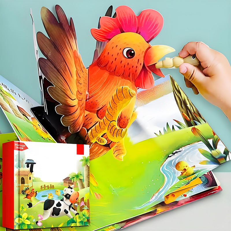 ✨【Otroška knjiga s 3D živalmi - interaktivni učni pripomoček za najmlajše】✨-SI
