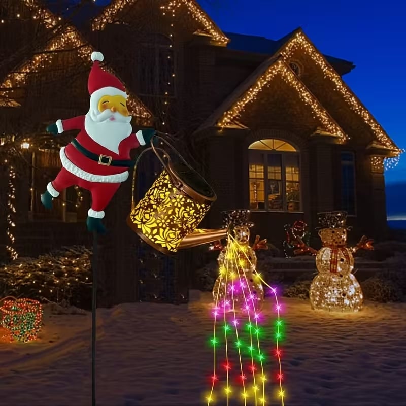 🎅 Božičkova solarna svetilka - Čarobna svetloba bo vaš vrt napolnila s prazničnim sijajem. ✨-SI