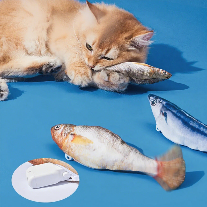 🐈Realistična igrača za mačke v obliki skakajoče ribice-SI