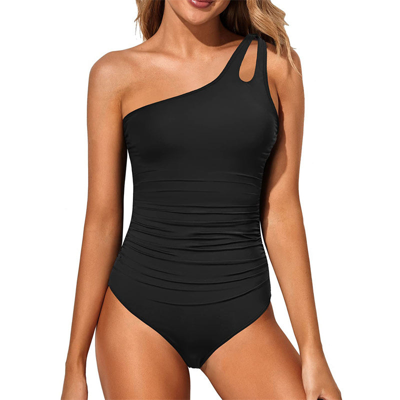 🔥 Tallas S-2XL 🍀 Traje de baño de una pieza con hombros descubiertos para mujer 🏖️👙-ES
