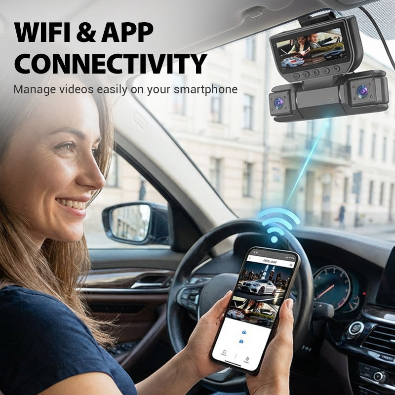🚗 Štirikanalna avtomobilska kamera z WiFi povezavo in nočnim vidom📹-SI