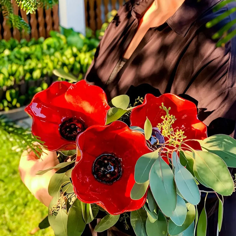 🌸Ročno izdelana kovinska opora za cvetlični vrt🐦-SI