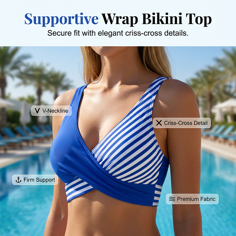 👙 Barvno blokovni bikini S-3XL: Elegantne in oblikovane dvodelne kopalke 🌊-SI