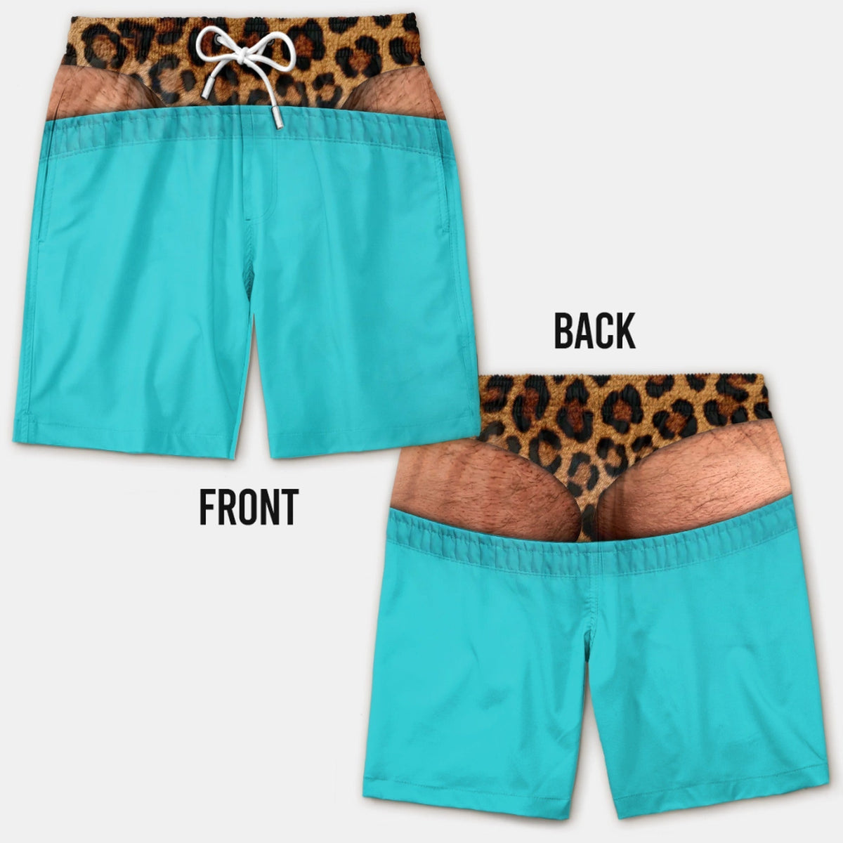 Smešne kopalke z lažno zadnjico - Novelty Prank Beach Shorts for Men-SI