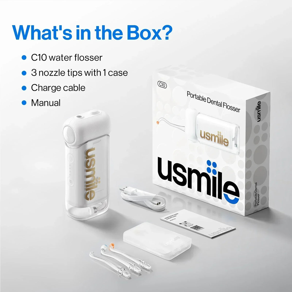 Prenosni zobni irigator Usmile C10-SI