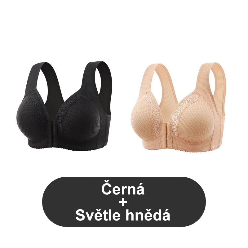 Dihanje - Plus velikost modrčka brez jeklenega obroča [1 + 1 brezplačno].